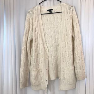 Cream Colored Open Knit Sweater